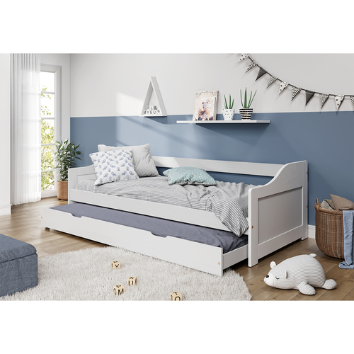 Jednolůžko s přistýlkou LAURA bílé