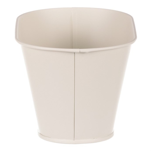 Truhlík kovový - motiv kvetoucího máku, krémový