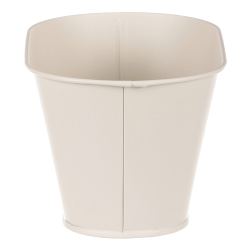 Truhlík kovový - motiv kvetoucího máku, krémový