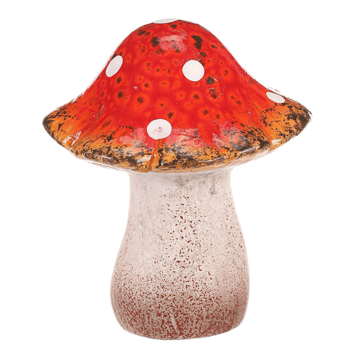 Houba - keramická dekorace, muchomůrka červená
