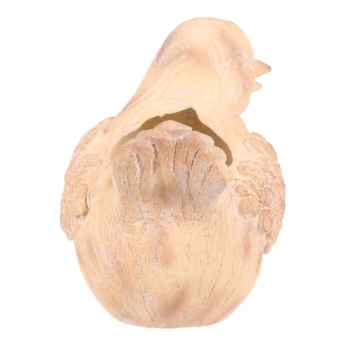 Ptáček - na květiny, magnesium, vzor květin, imitace dřeva