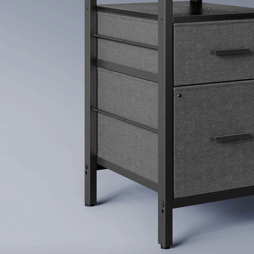 Pc stůl 150x120cm, mdf, černá, APC-E1395 BK