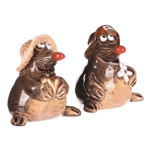Krtek - keramická figurka, mix 2 druhů, cena za 1 ks