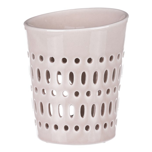 Aromalampa - porcelánová, otvory po obvodu, barva krémová