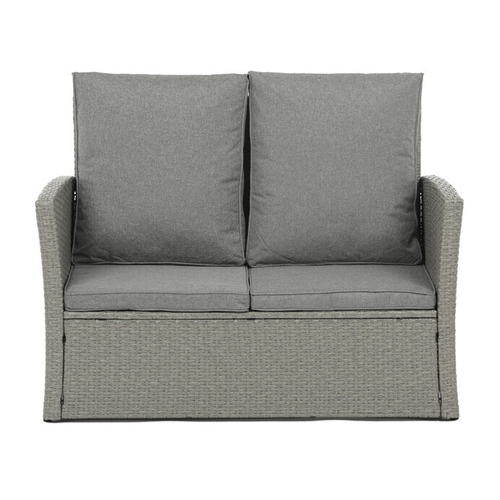 Zahradní sedací souprava, polyratan, šedá, AZS-A1523 GREY