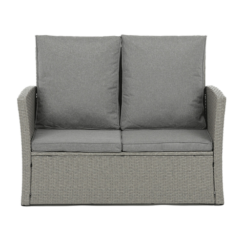 Zahradní sedací souprava, polyratan, šedá, AZS-A1523 GREY