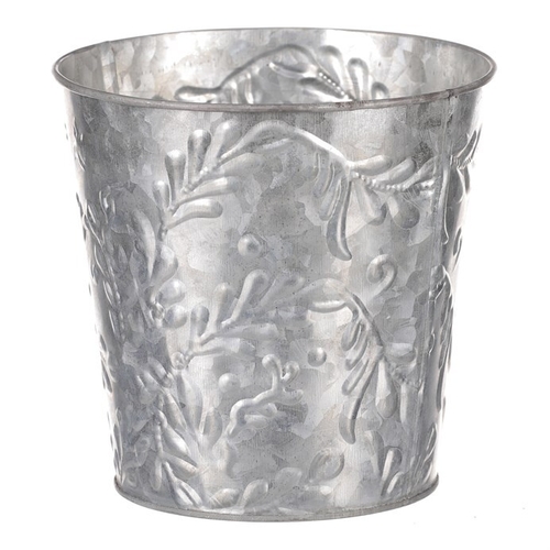 Obal kovový - vzor jmelí, barva stříbrná