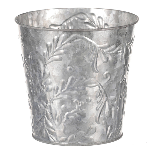 Obal kovový - vzor jmelí, barva stříbrná