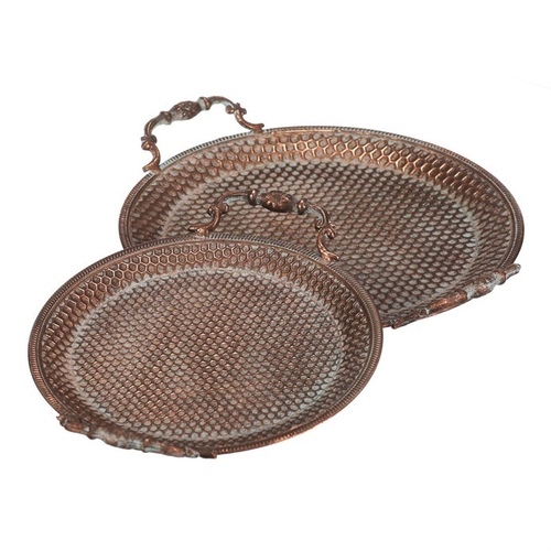 Tác kovový - aranžovací, meděný, cena za sadu 2 ks