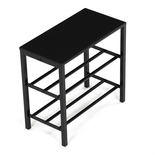 Botník, kov, černá, 83168-42 BK