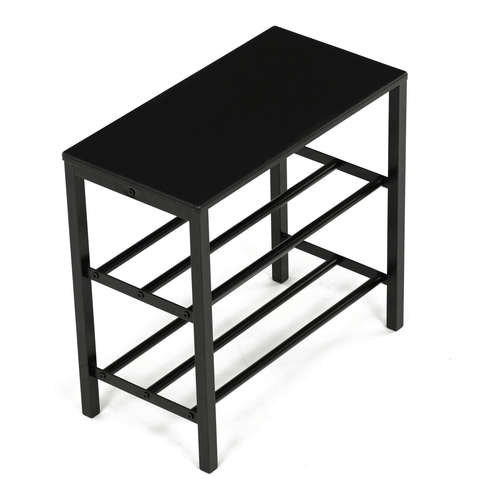 Botník, kov, černá, 83168-42 BK