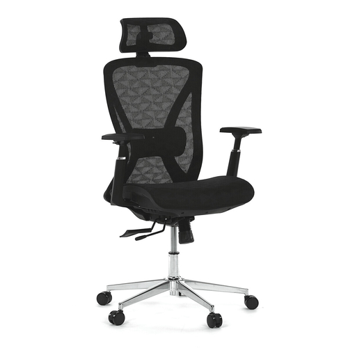 Kancelářská židle, synchronní mechanismus, černá síťovina, KA-S258 BK