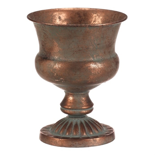 Číše kovová - aranžovací, 20 cm, barva měděná