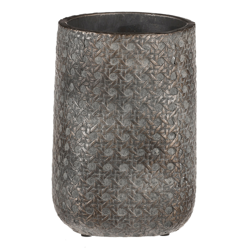 Váza betonová - s mozaikou, barva šedá