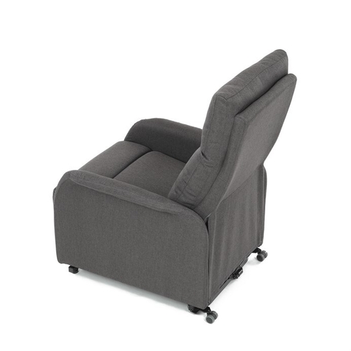Polohovací křeslo, elektrické kabelové ovládání, šedá, látka, TV-5482 GREY2