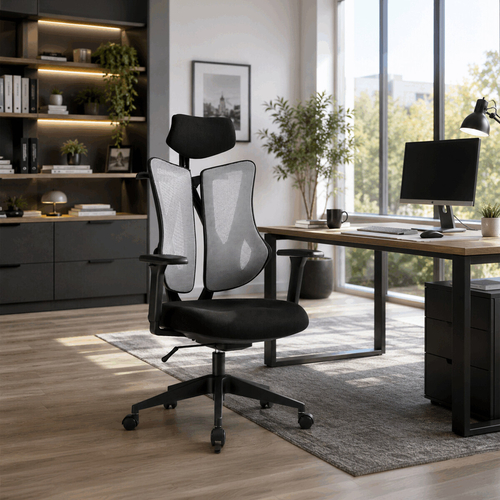 Kancelářská židle, synchronní mechanismus, šedá síťovina, KA-H3245 GREY