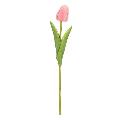 Tulipán pěnový - umělý řezaný, barva růžovo-bílá