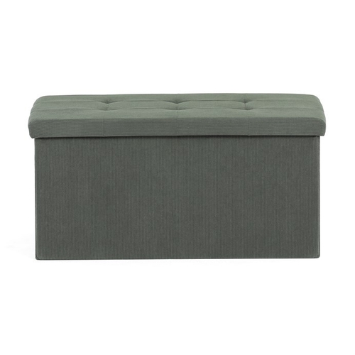 Taburet s úložným prostorem, zelená, manšestrová látka, TAB-472 GRN6