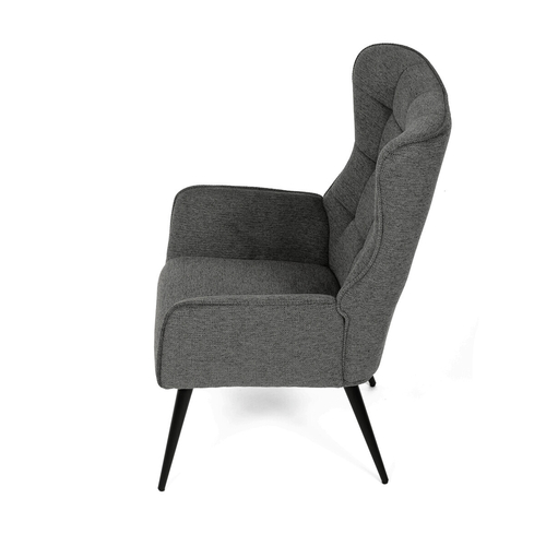 Křeslo ušák, šedá, látka, AK-315 GREY2