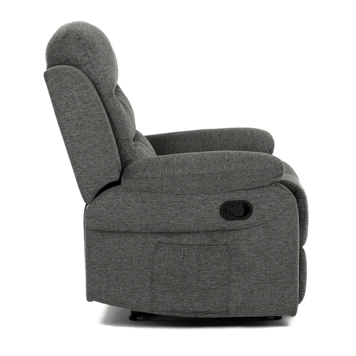 Polohovací křeslo, šedá, látka, TV-4086 GREY2