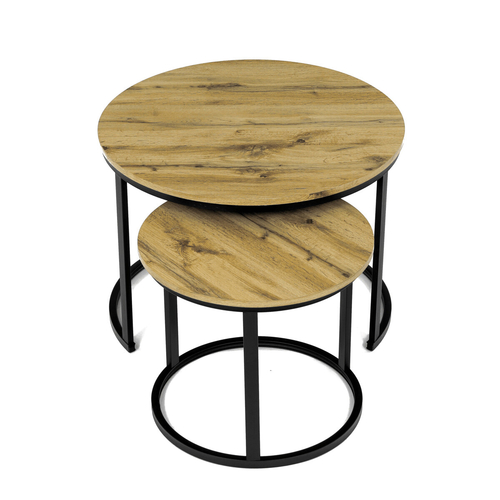 Konferenční stolek 70x70x51cm, mdf, divoký dub, CT-X7122 OAK