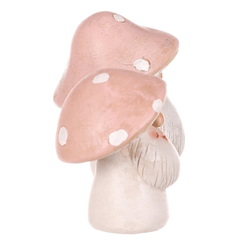 Skřítek muchomůrka - polyresin, růžová hlava, mix 2 druhů, cena za 1 ks