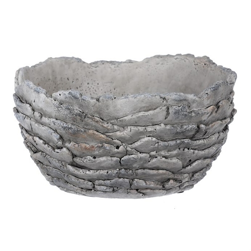 Obal betonový - imitace zkamenělé kůry, barva šedá