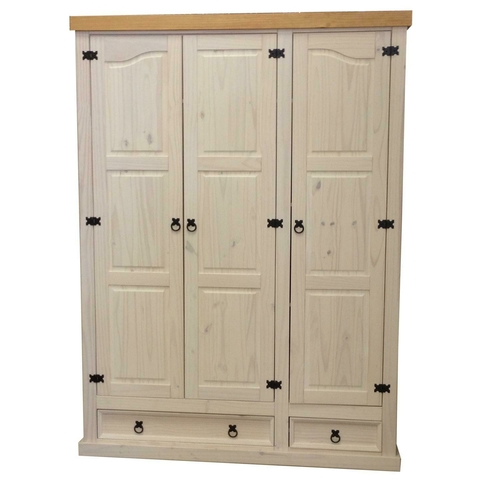 Skříň 3dveřová CORONA bílý vosk 162818B