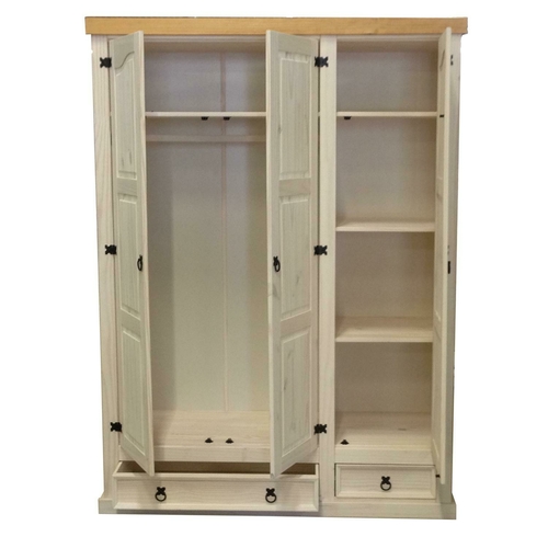 Skříň 3dveřová CORONA bílý vosk 162818B