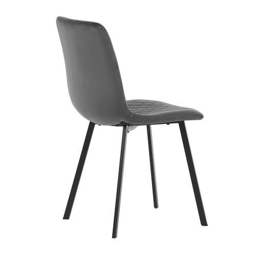 Jídelní židle, šedá, sametová látka, DCL-973 GREY4