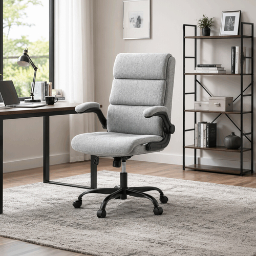 Kancelářské křeslo, houpací mechanismus, šedá látka, KA-K3104 GREY