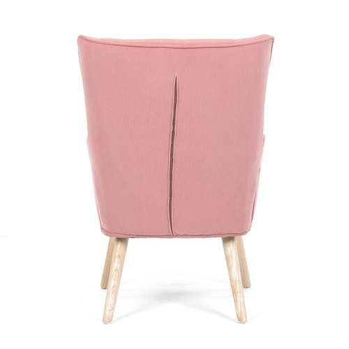 Křeslo ušák, růžová, manšestrová látka, AK-314 PINK2