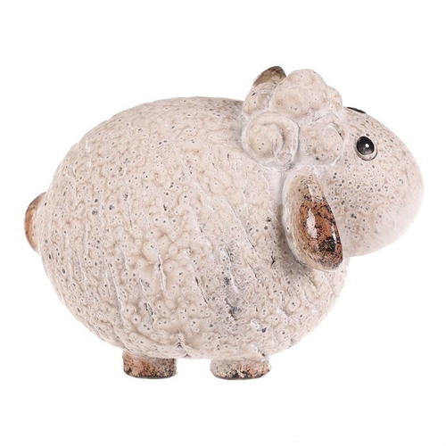 Ovečka - keramická figurka, vel. S, barva krémová