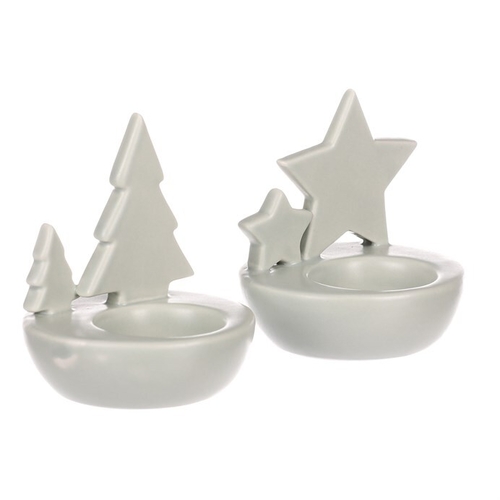 Svícen porcelánový - na čajovou svíčku, mix 3 druhů, cena za 1 ks