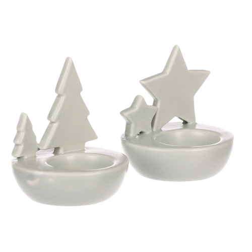 Svícen porcelánový - na čajovou svíčku, mix 3 druhů, cena za 1 ks