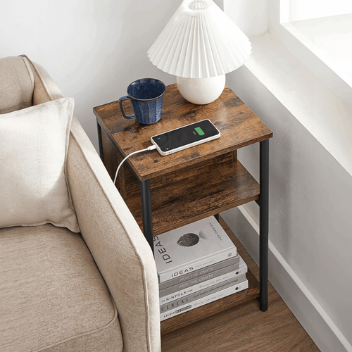 Odkládací stolek 30x34x58cm, mdf, old wood, AFK-E1175 OLW