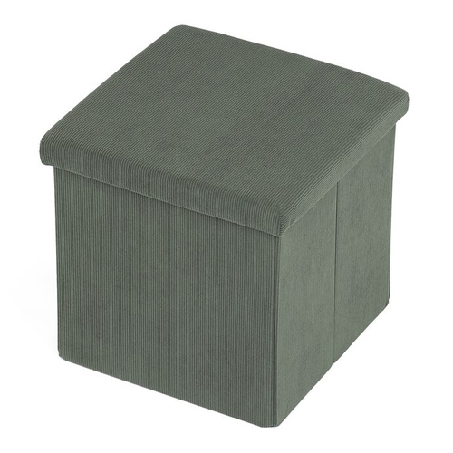 Taburet s úložným prostorem, zelená, manšestrová látka, TAB-471 GRN6