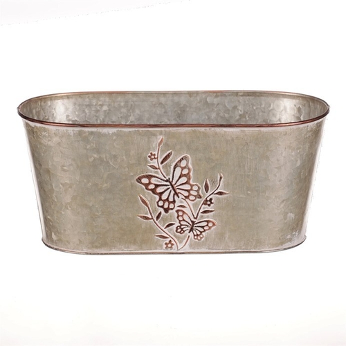 Kovový truhlík, design s motýly.