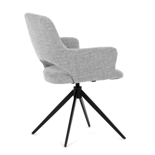 Jídelní židle otočná 360°, šedá, látka, DCH-D1320 GREY2