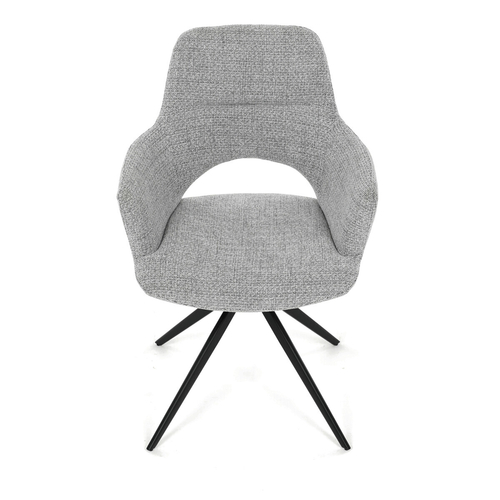 Jídelní židle otočná 360°, šedá, látka, DCH-D1320 GREY2
