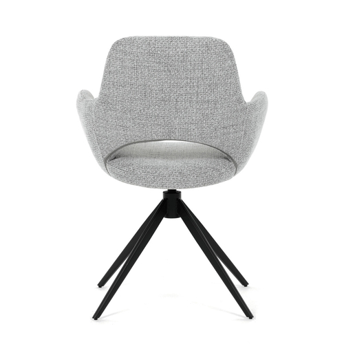Jídelní židle otočná 360°, šedá, látka, DCH-D1320 GREY2