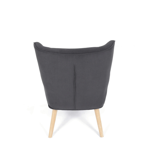Křeslo ušák, šedá, manšestrová látka, AK-314 GREY2