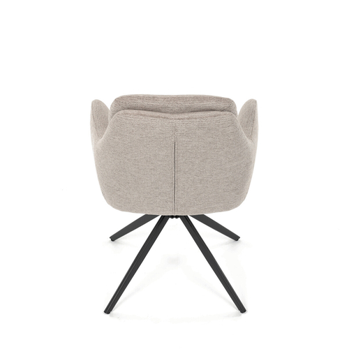 Jídelní židle otočná 180°, béžová, látka, DCH-P3174 LAN2