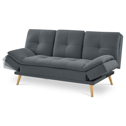 Trojmístná pohovka, šedá, látka, ASB-4720 GREY2
