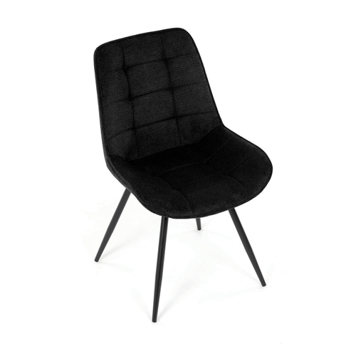 Jídelní židle otočná 180°, černá, látka, HC-T1130 BK2