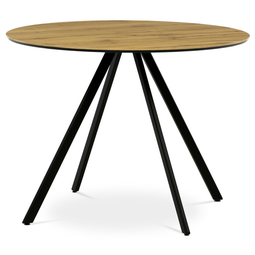 Kulatý jídelní stůl 100x100cm, lamino, dub, HT-R5010 OAK
