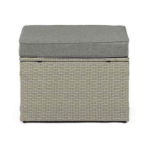 Zahradní sestava 140x70x60cm, polyratan, šedá, AZS-A1719 GREY