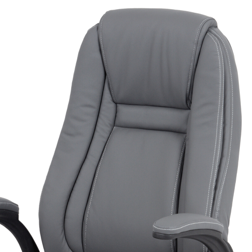 Kancelářské křeslo, houpací mechanismus, šedá ekokůže, KA-G301 GREY
