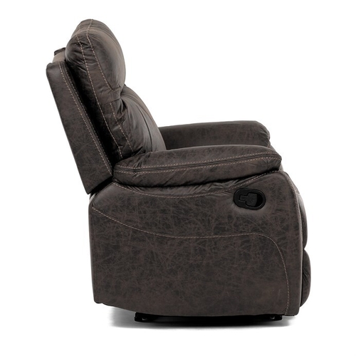Polohovací křeslo, hnědá, látka vintage, TV-4092 COF3
