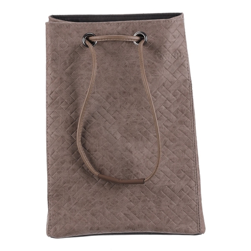 Koš prádelní - látkový, stahovací, hnědá barva